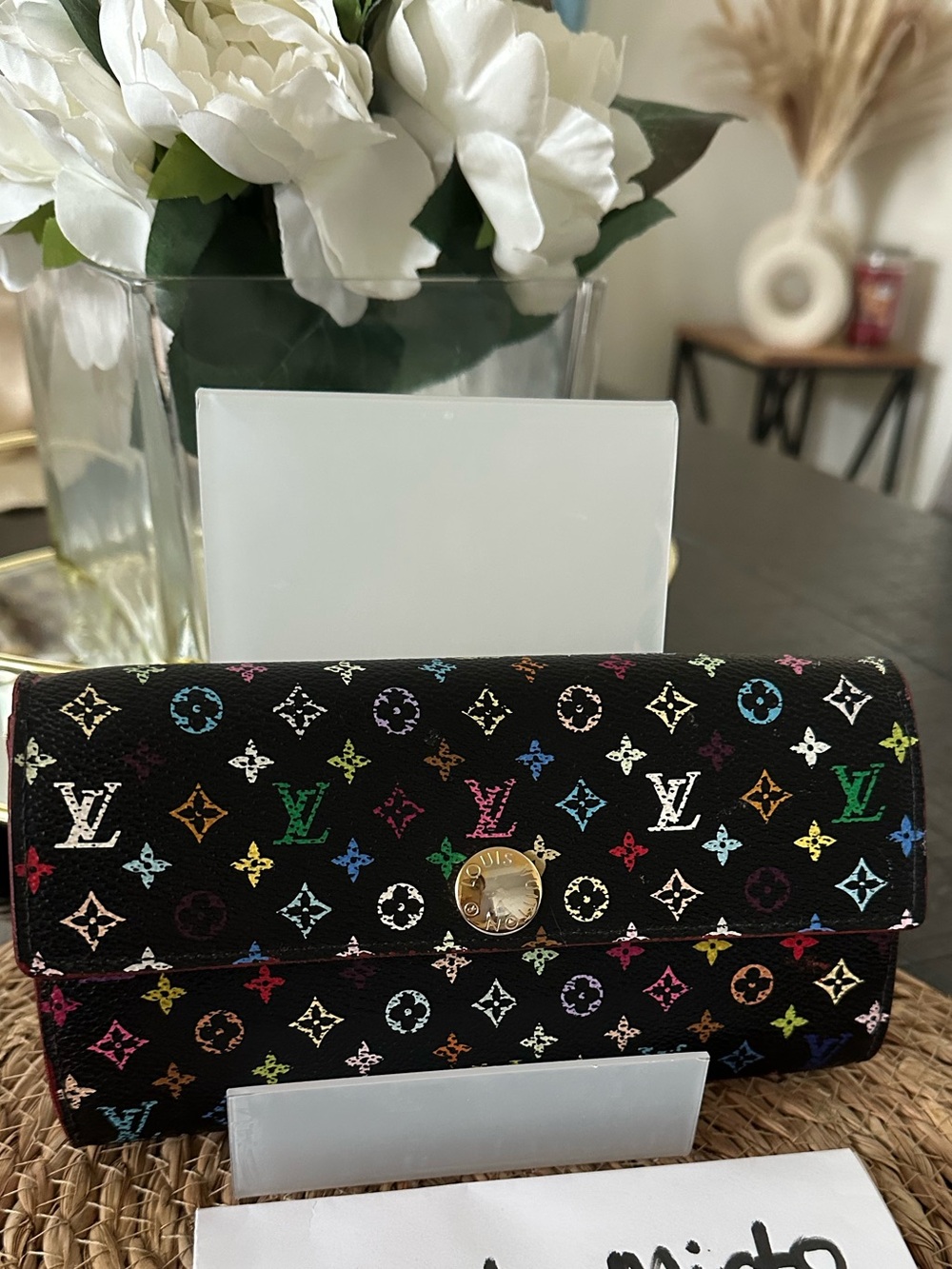 Louis Vuitton Black Multicolor Monogram Canvas Continental Wallet